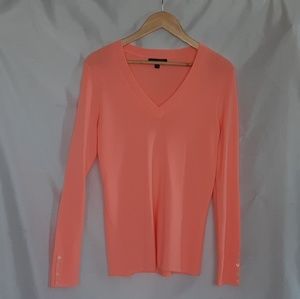 BANANA REPUBLIC v neck orange wool sweater…